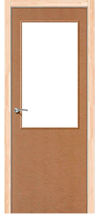 Строительный дверной блок без отделки - полотно с подготовкой под остекление